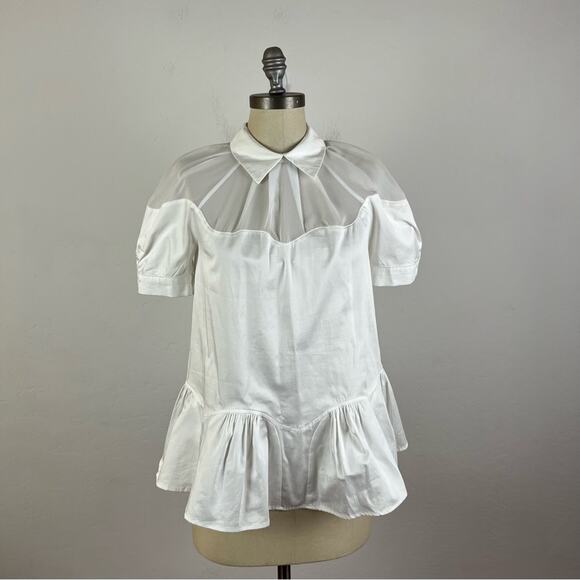 Opening Ceremony White Poplin Collared Blouse - Picture 1 of 7